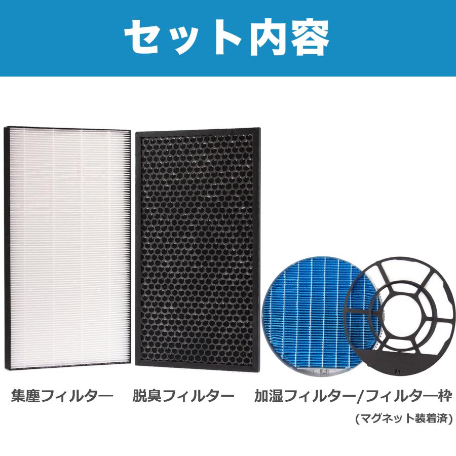 加湿空気清浄機用 FZ-D50HF 脱臭フィルター FZ-D50DF FZ-F50DF 集じんフィルター HEPA FZ-F50DF 交換用 非純正 FZ-Y80MF 加湿フィルター (枠付き) 互換  ★｜dorarecoya｜02