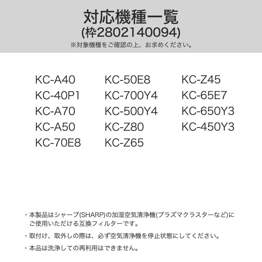 シャープSHARP互換 空気清浄機 加湿フィルター FZ-Y80MF 枠付き 交換用