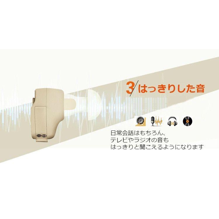 聴力プラス+ 小型 集音器 2個セット 拡聴器 イヤホン 軽量 耳穴式 電池式 左右両耳兼用 イヤーピース6付き 雑音抑え 補聴器型 | ブランド登録なし | 03