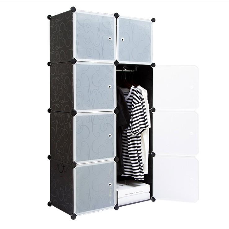 マジック収納ボックス クローゼット ハンガーラック 衣装ケース 衣類収納 DIY収納 収納棚 組み立て式 9個ラックセット 大容量 収納