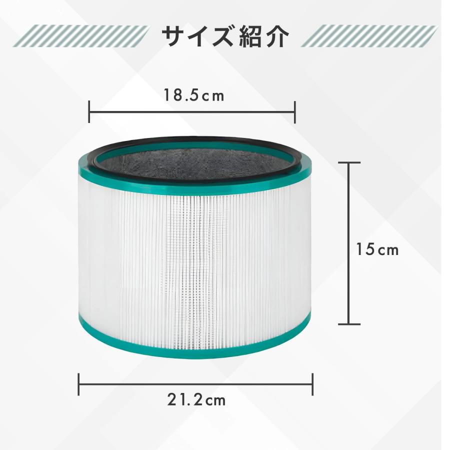 互換品】 ダイソンに使える 空気清浄機能付ヒーター 交換フィルター
