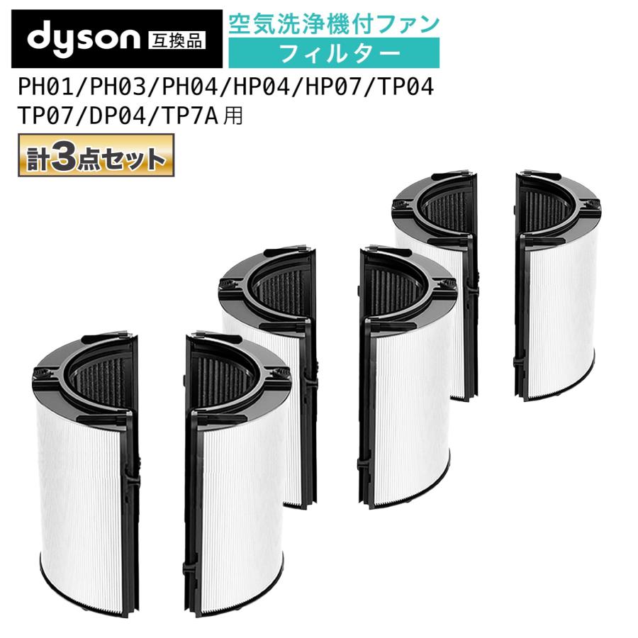 互換品】 ダイソンに使える 一体型リサイクルグラスHEPA・活性炭