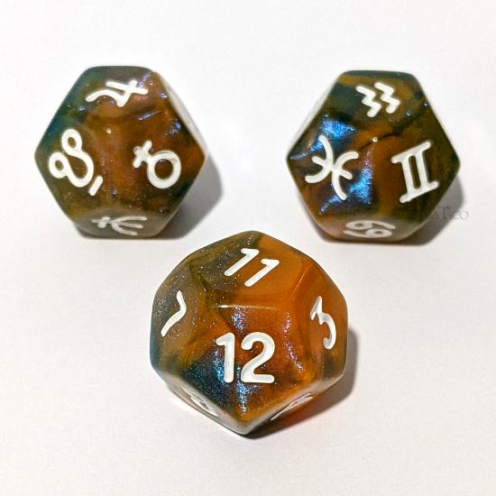アストロダイス12面体3個セット【マーブルカラーI】astrodice0I