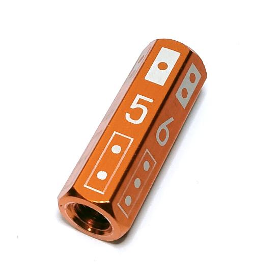 六角ナット【オレンジ】2・3・6面ダイス DTD6nut07 : サイコロ