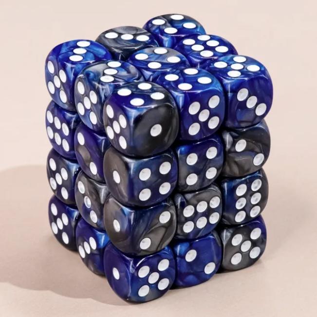 単品◇12mm【ダークブルー・ブラック】6面サイコロ(ダイス) hdsp19