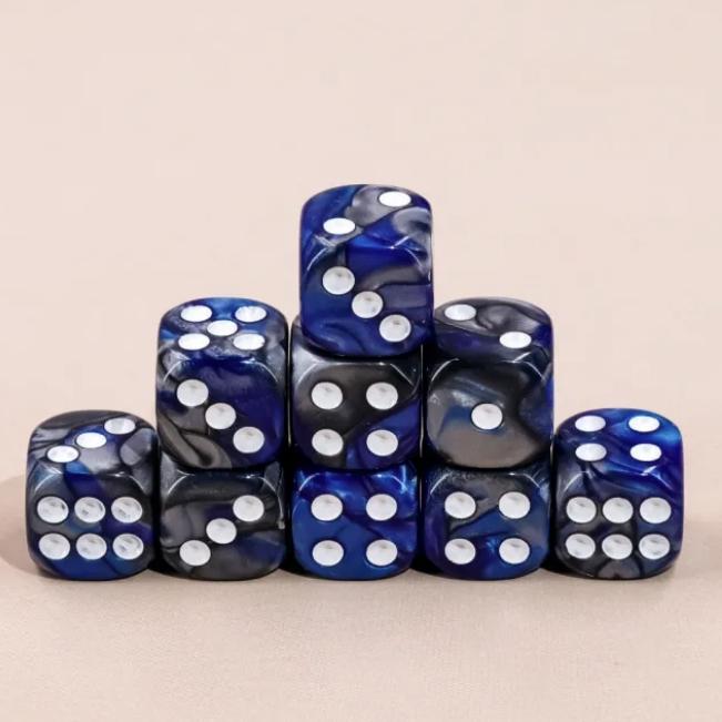 単品◇12mm【ダークブルー・ブラック】6面サイコロ(ダイス) hdsp19