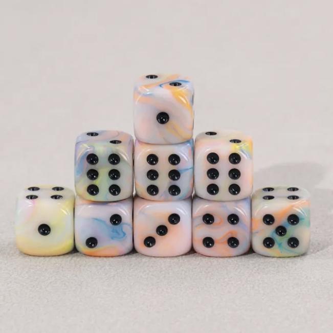 単品◇12mm【カラフルシルク】6面サイコロ(ダイス) hdsp76 : サイコロ
