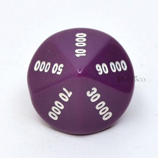 サイコロ ダイス／00000〜90000の10面サイコロ単品 パープル