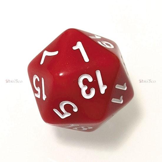 サイコロ ダイス／単品◇不透明【赤】20面サイコロ(ダイス