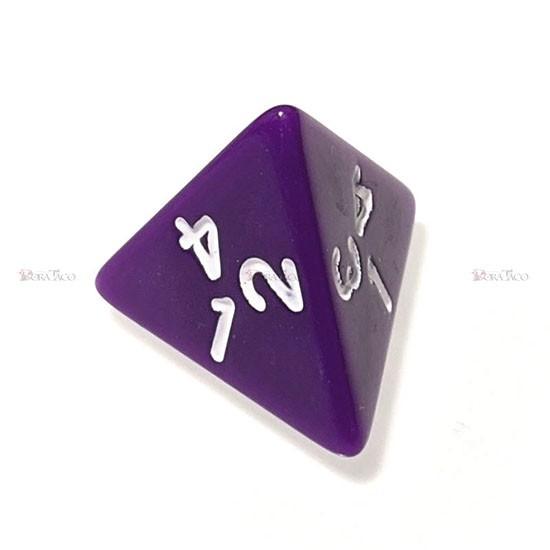サイコロ ダイス／単品◇不透明【紫】4面サイコロ(ダイス) : サイコロ
