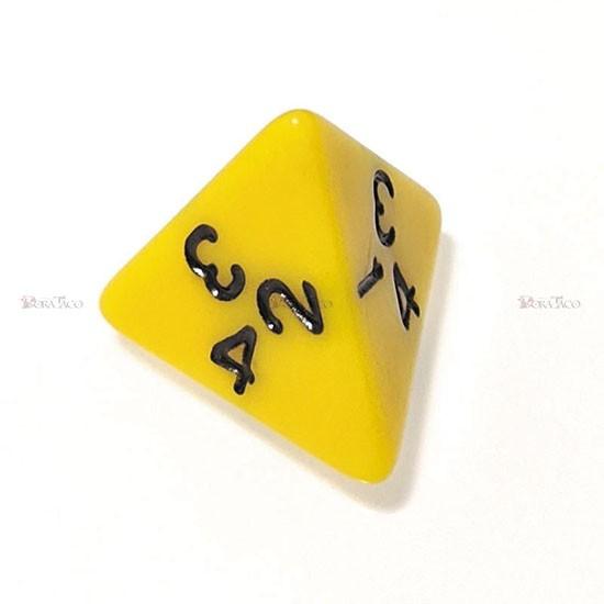 サイコロ ダイス／単品◇不透明【黄】4面サイコロ(ダイス) : サイコロ