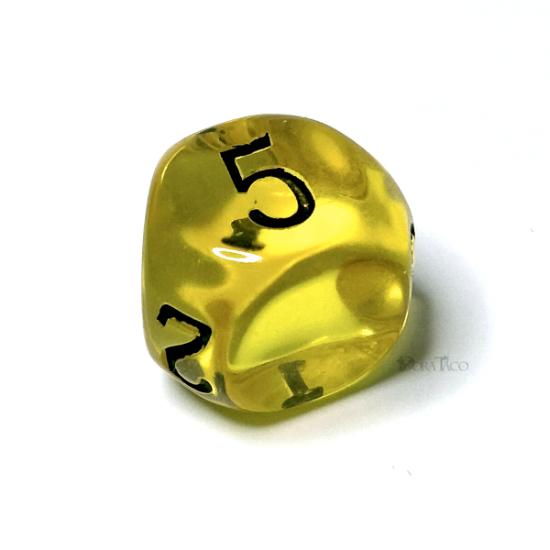 5面ダイス【透明イエロー】TrYD05 : サイコロ専門店ドラタコ ヤフー店