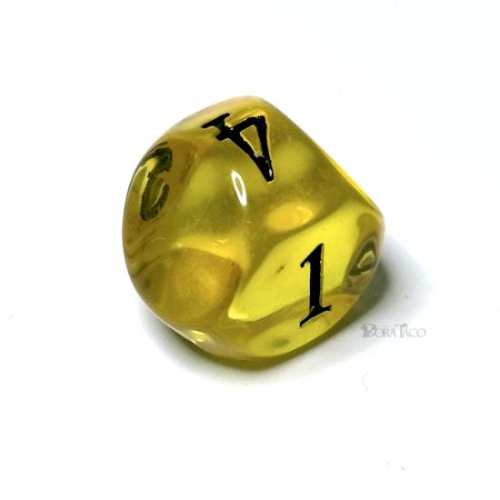 5面ダイス【透明イエロー】TrYD05 : サイコロ専門店ドラタコ ヤフー店