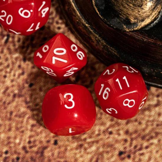 3〜100面ダイス 多面体15個セット【レッド】 : サイコロ専門店ドラタコ