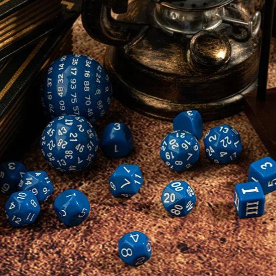 3〜100面ダイス 多面体15個セット【ブルー】 : サイコロ専門店ドラタコ