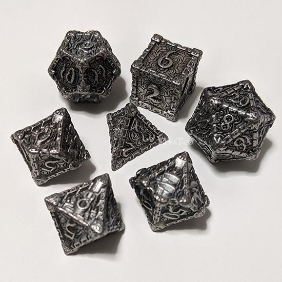 サイコロ ダイス／ポイズンダガー メタルダイスセット（銀色