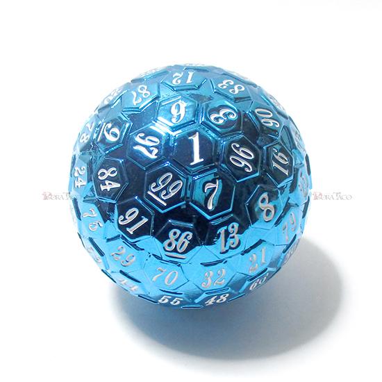 メタル100面ダイス【ブルー】 : サイコロ専門店ドラタコ ヤフー店