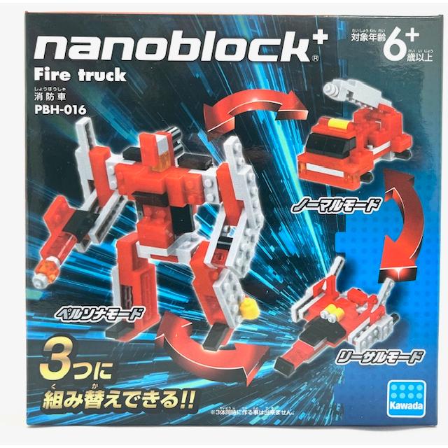 ナノブロックプラス しゅぞくがったいシリーズ 消防車 PBH-016 : どら