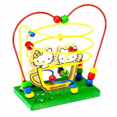 世界的に有名な ハローキティ ビーズコースター カップ 知育玩具