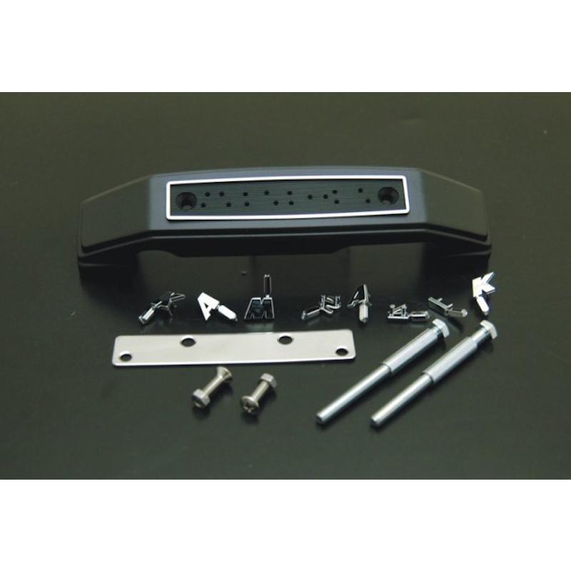 ゼファー750/400/400χ　フォークカバーエンブレム（文字：KAWASAKI、本体：黒）ステー付き | 