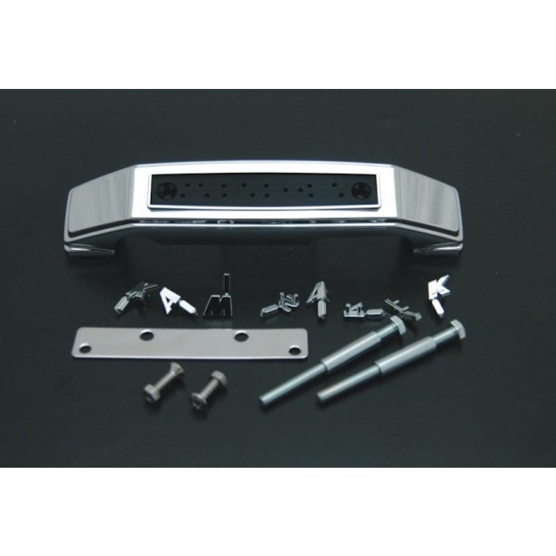 ゼファー750/400/400χ　フォークカバーエンブレム（文字：KAWASAKI、本体：メッキ）ステー付き | 