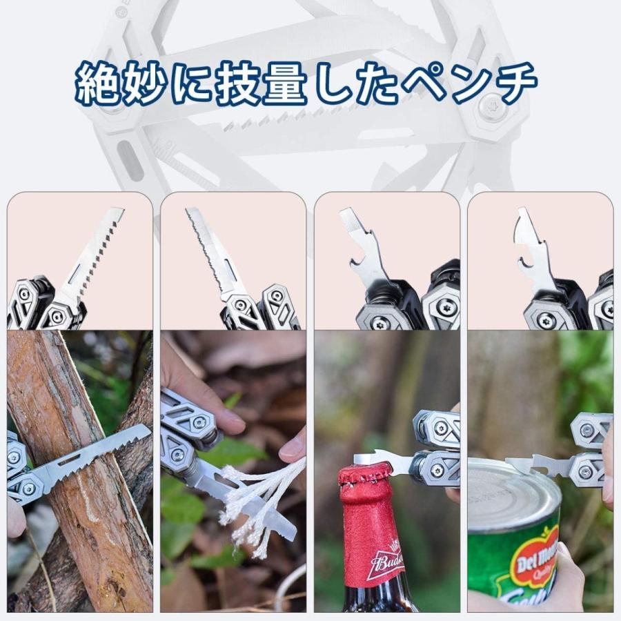 21 In 1 マルチツールプライヤー ポケットサイズ 携帯用 420ステンレス素材が使われ 頑丈で耐久性が良い アウトドア サバイバル キ Doc Sg