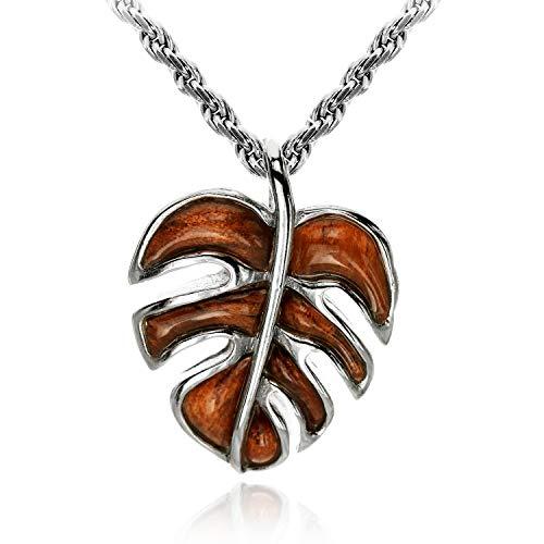 国際ブランド レイラニ ハワイアンジュエリー コアウッドモンステラ ペンダント ネックレス メンズ シルバー925 ロープチェーン45cm付 高速配送 Www Artech Mi It