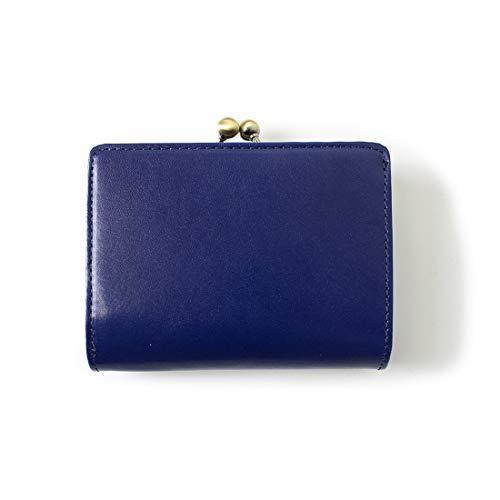 新しいコレクション 二つ折り財布 がま口 メンズ レディース 革 イタリアンレザー ネイビー08 並行輸入品 海外輸入 Sufianshawa Com