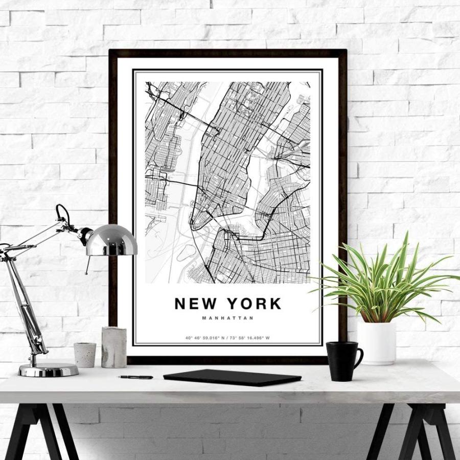 ポスター B2 ニューヨーク 地図 Ny Newyork モノクロ モノトーン おしゃれ かっこいい マンハッタン Doremiんち 通販 Yahoo ショッピング