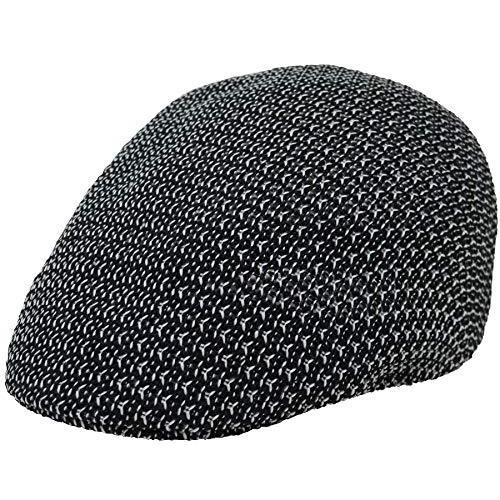 エクサスEXAS ハンチング サーモ ジャガード 大きいサイズ帽子 65cm 調節可能 メンズ ブラックグレー キャスケット