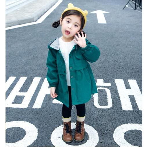 春服 キッズトレンチコート 女児 春夏 秋冬 スプリングコート 子供服 アウタージャケット長袖 防寒防風 人気 日常用 通学通園 110 160cm 可愛い