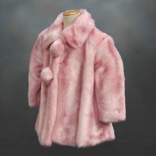 アウトレット ファーコート 女の子 キッズタイプ 3歳、5歳、7歳用 ピンク 結婚式 七五三