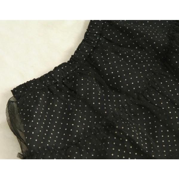 アウトレット　女児キッズフォーマルスーツ2点セット　黒　チュールレーススカート　ブラウススカートセット　１３０cm | 京美 | 05