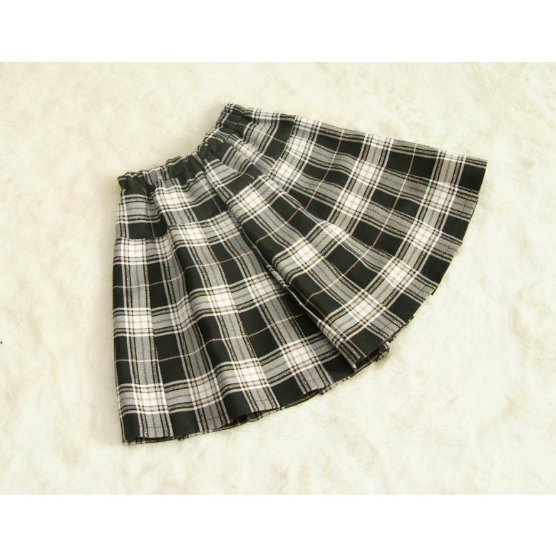 アウトレット　女児ジュニアフォーマルスーツ5点セット　黒　シルバー二つ釦　スカート黒ゴールド格子チェック　ウエスト総ゴム仕様　１４０cm | 京美 | 04