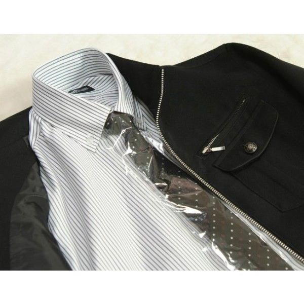 アウトレット　男の子ジュニアスーツ４点セット　ジップアップジャケット　黒　グレーストライプシャツ　ロングパンツ　１４０cm　ミチコロンドンブランド | MICHIKO LONDON | 03