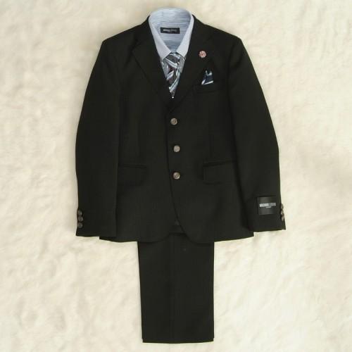 アウトレット 男の子ジュニアフォーマルスーツ5点セット チャコール