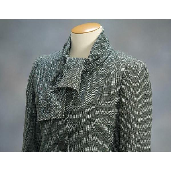 フォーマルスーツ　アウトレット品　セミロング丈　グレー　ブラック　３点セット　サイズ５号 | 京美 | 03