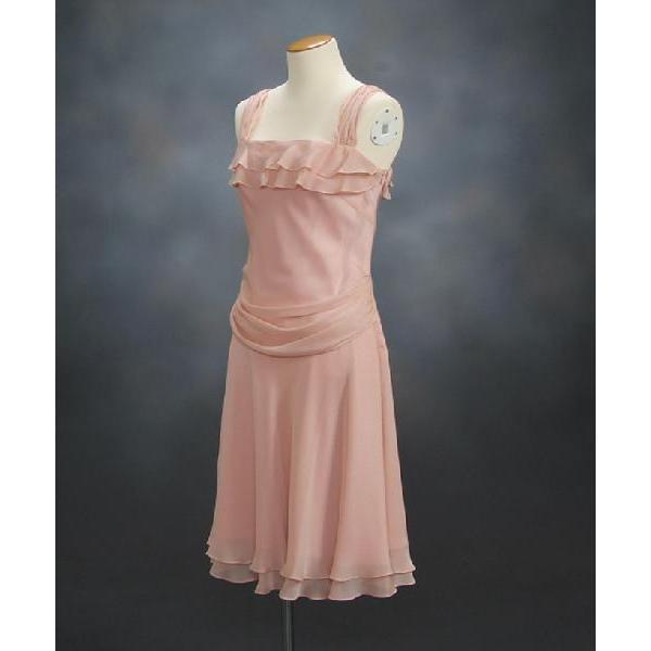 フォーマルドレス　アウトレット品　ミドル丈　ピンク　サイズ１３号　結婚式　二次会　パーティー　同窓会にも最適