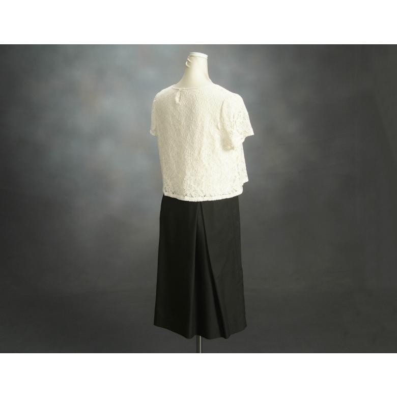 フォーマルドレス　アウトレット品　ミドル丈　レース使いワンピース　結婚式　二次会　パーティー　同窓会にも最適 | 京美 | 02