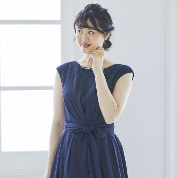 フォーマルドレス ゲストドレス ロング丈 ネイビー サイズM９号・L11号 結婚式 二次会 同窓会 謝恩会 成人式 パーティーにも最適 | 京美 | 02