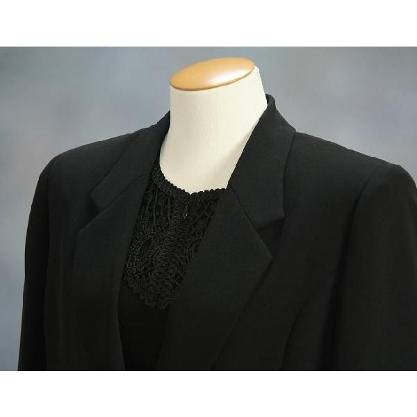 ブラックフォーマルスーツ　喪服　礼服　アウトレット品　アンサンブル２点セット　サイズ９号　日本製 | 京美 | 01