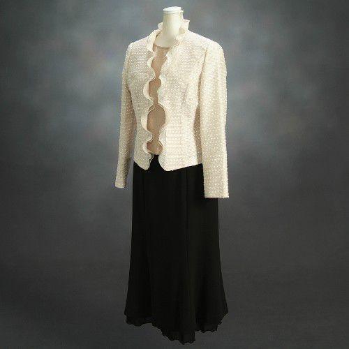 カラーフォーマルドレス　アウトレット品　インナー付きセットアップスタイル3点セット　結婚式などのフォーマルセレモニーに最適　サイズ９号、１１号、１３号