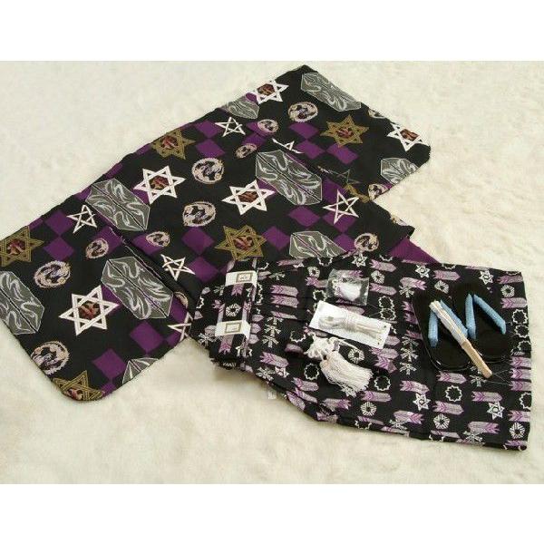 七五三 着物 5歳 男の子 男児着物袴セット 式部浪漫 黒地羽織 星 紫色地着物 黒銀矢羽紋袴 12点セット 足袋付きセット | 京美 | 01