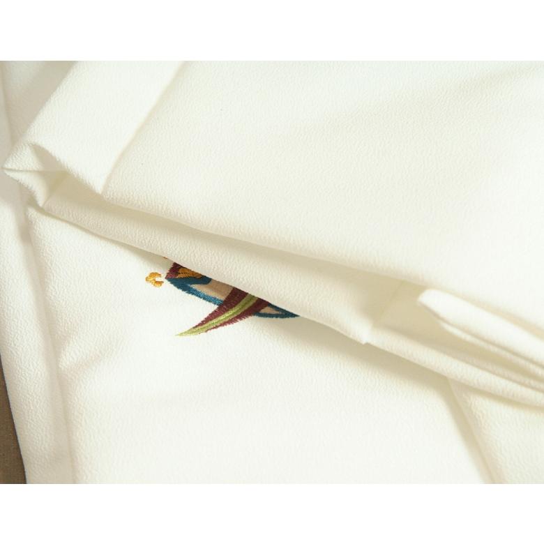 七五三 3歳 被布単品 男の子 着物 白色 兜刺繍 金駒刺繍 日本製 | 京美 | 02