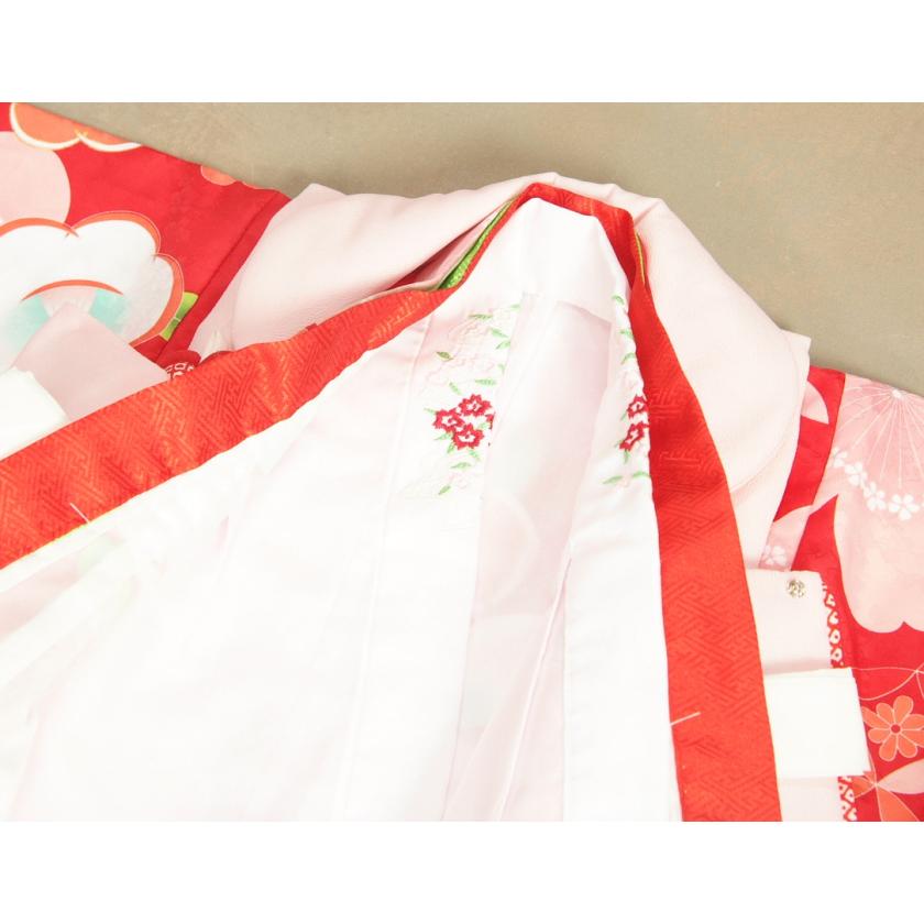 京美 七五三 着物 3歳 女の子 被布セット 京都花ひめ 赤色 光琳