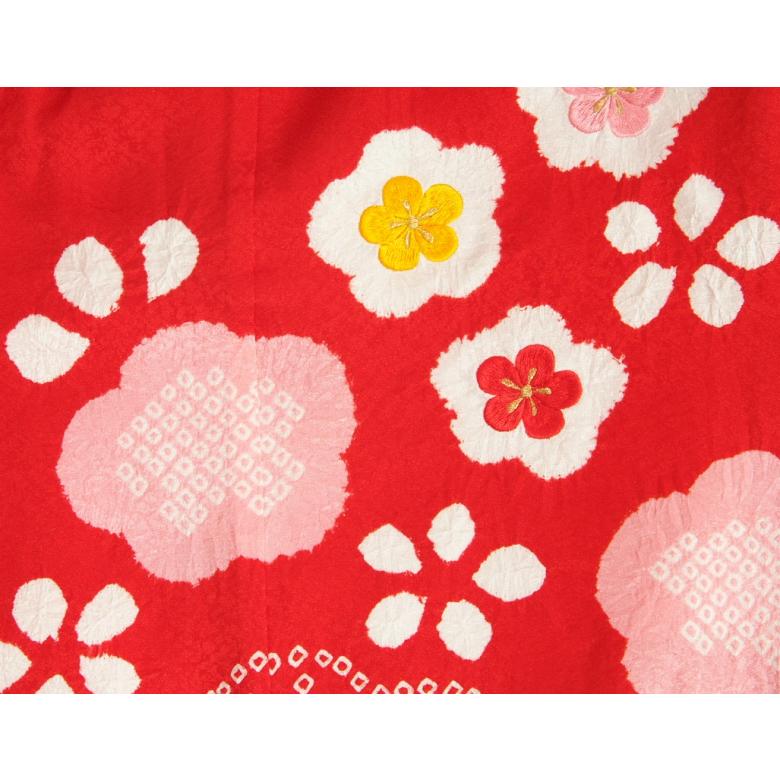 本格正絹♡七五三　3歳　女の子　セット　一式　絞り　赤系 七五三レンタル(3歳女被布)3351 総絞り赤(正絹) | 着物レンタル