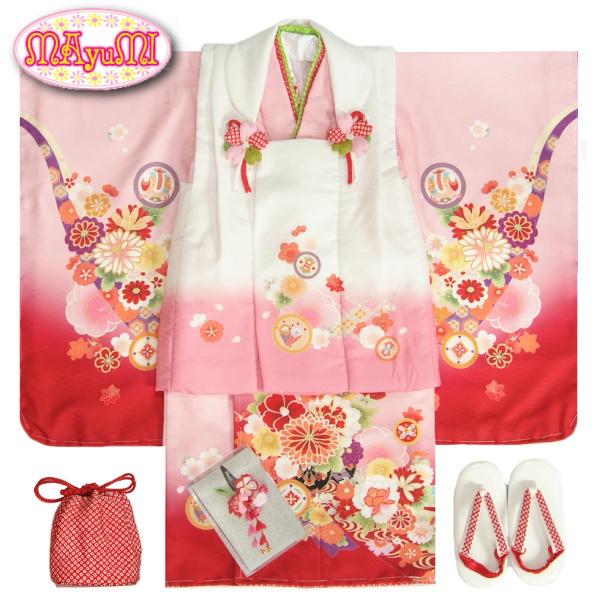 七五三着物 3歳 女の子被布セット マユミブランド 濃淡ピンク市松グラデーション 楽天市場】七五三 着物 3歳 女の子被布セット マユミブランド
