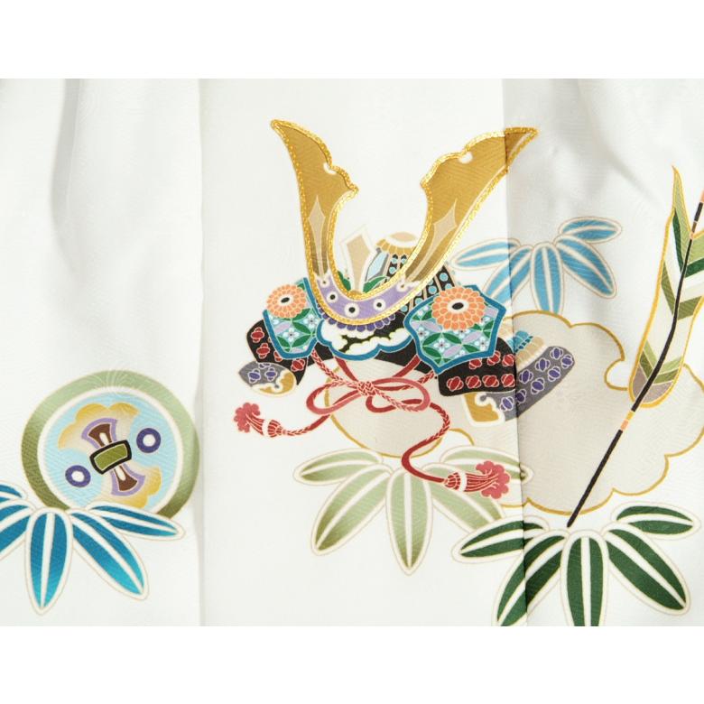 七五三 男の子 3歳 被布着物セット 紺地 絵羽柄 被布白色 白半襟に足袋付きセット 日本製 | 京美 | 05