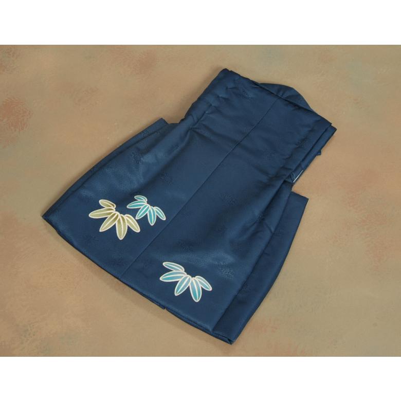 七五三 3歳 被布単品 男の子 着物 紺色 兜 絵羽文様 金駒刺繍 紗綾地紋生地 日本製 | 京美 | 06