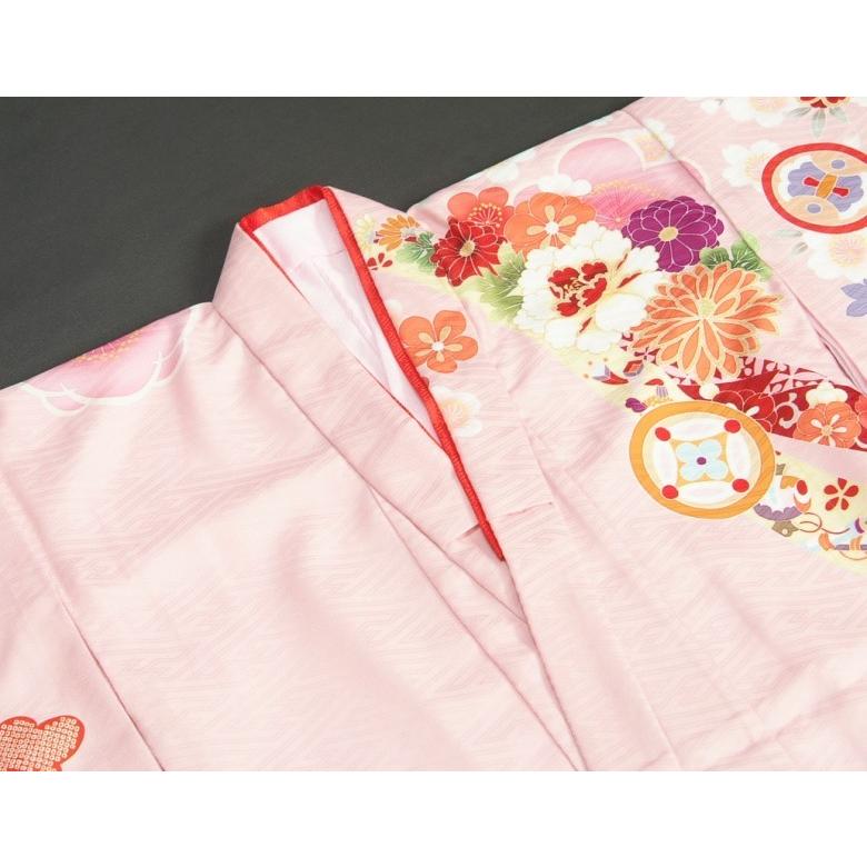 京美 七五三 着物 7歳 女の子 四つ身着物 式部浪漫 濃淡桜ピンク